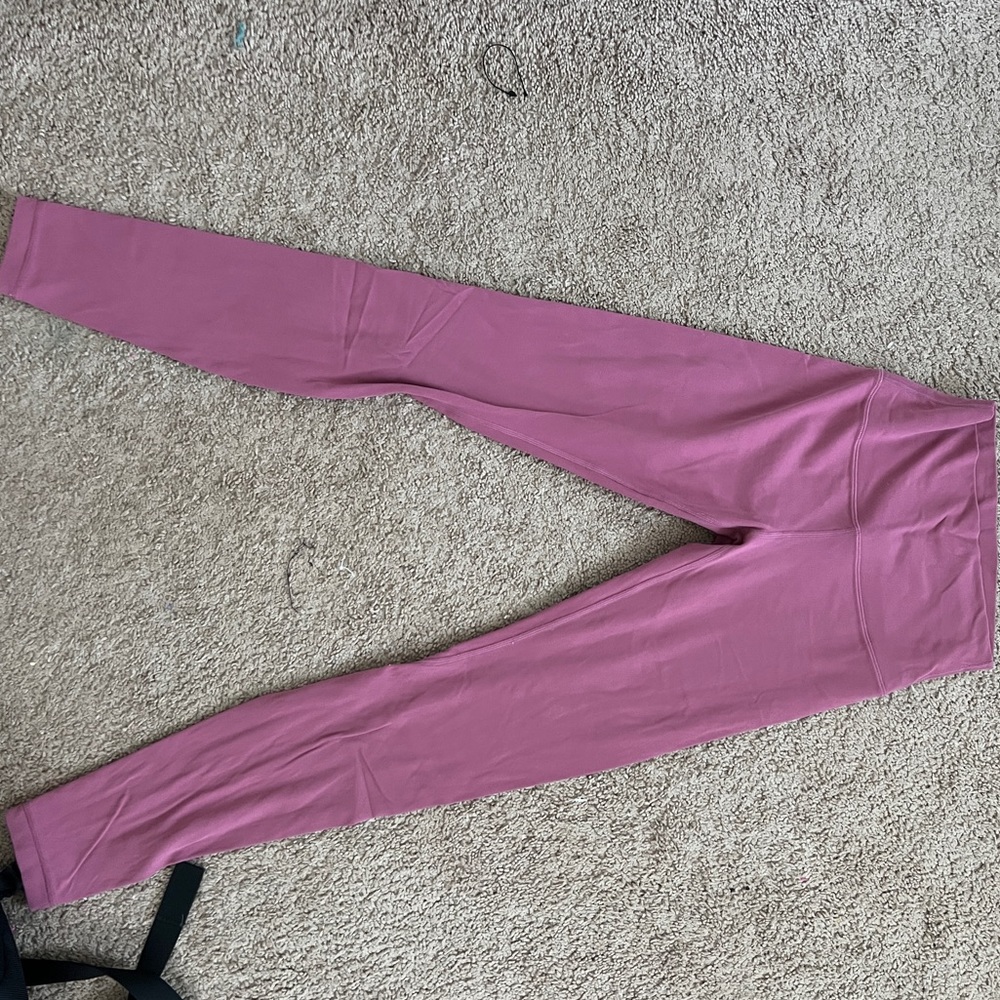 pink lulu align 28” leggings size 4